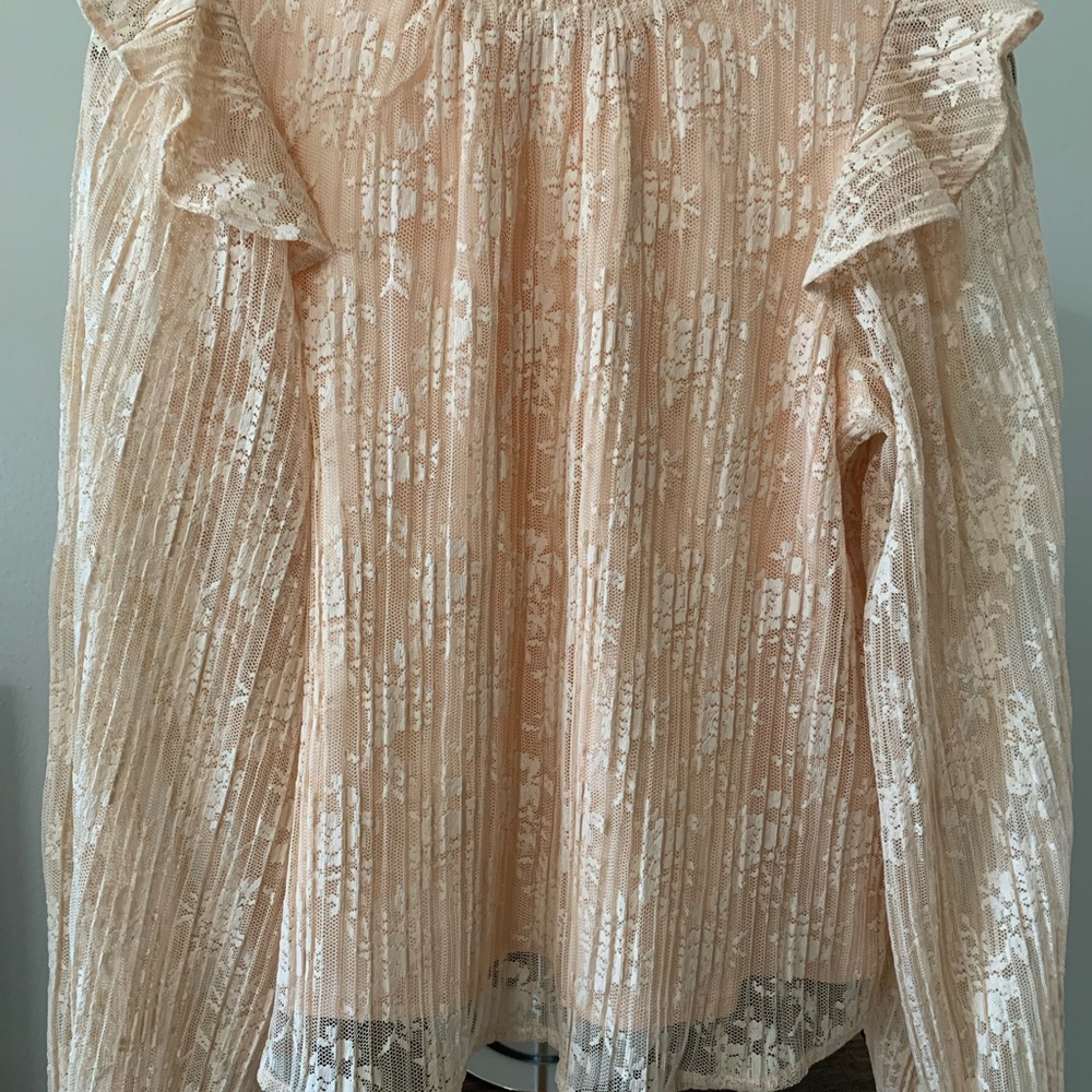 Elegant Lace Blouse - Cream